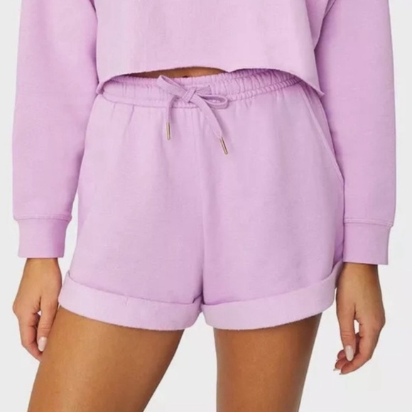 WeWoreWhat High Waist Shorts Women’s Lavender Athleisure - Picture 1 of 7